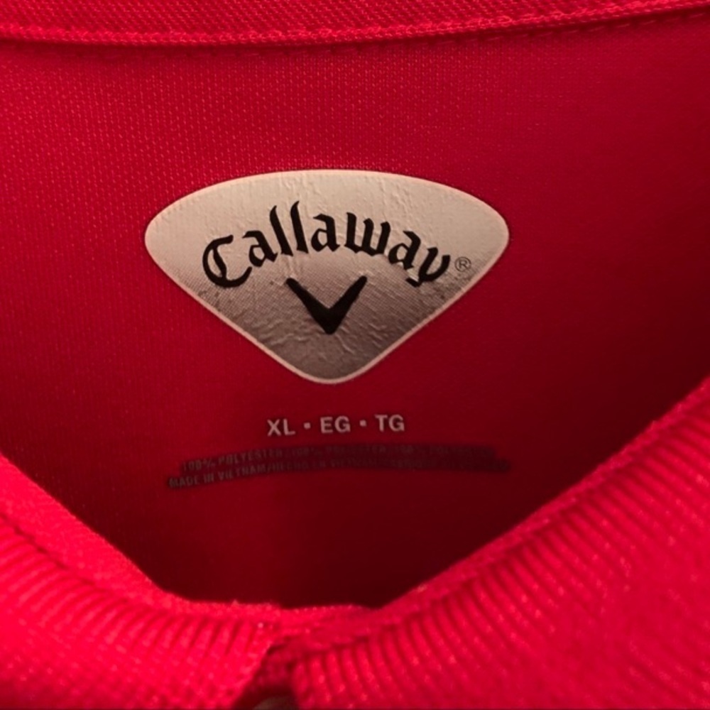 Callaway (Perry Ellis) Men’s Red Classic Golf Fit Polo Shirt - XL - Picture 3 of 3